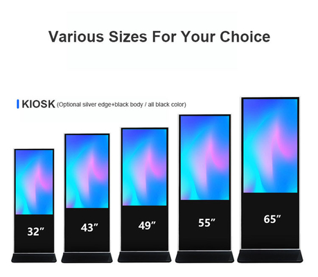 Vertical Self Service Smart Touch Screen Kiosk 55 Inch 4K